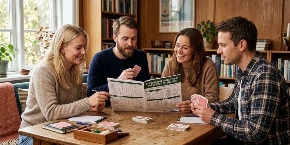 Praktisk pointoversigt til danske kortspil.